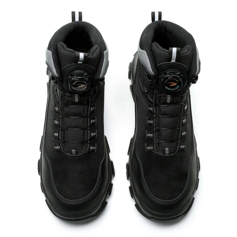 Men's Steel Toe Hand Stitched Cow Leather Boots Motorcycle Boots Work Boots Hiking Boots