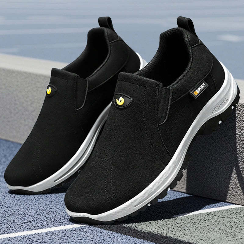 Men's Comfortable Breathable Lightweight Double Layer Waterproof Wide Toe Walking Shoes Orthopedic Shoes-SCSLUXE