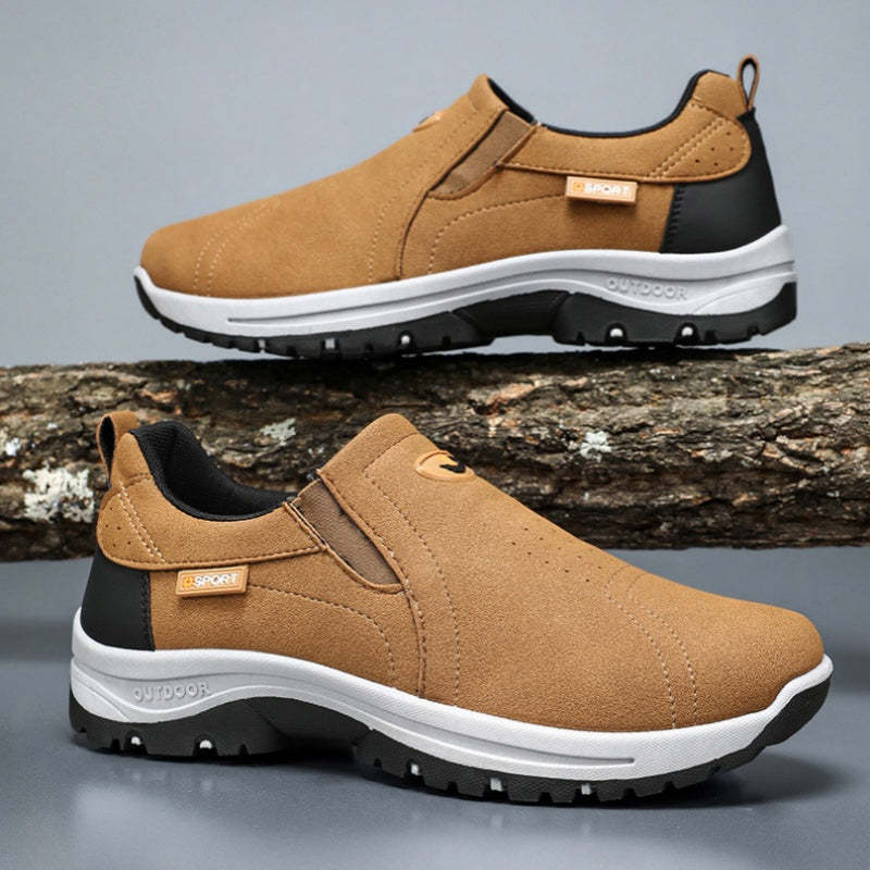 Men's Comfortable Breathable Lightweight Double Layer Waterproof Wide Toe Walking Shoes Orthopedic Shoes-SCSLUXE