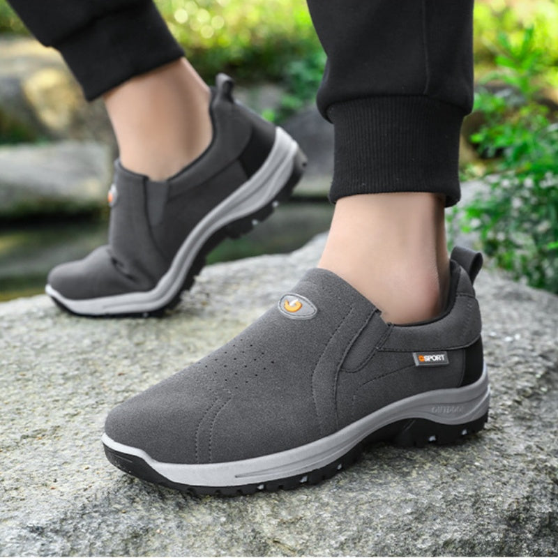 Men's Comfortable Breathable Lightweight Double Layer Waterproof Wide Toe Walking Shoes Orthopedic Shoes-SCSLUXE