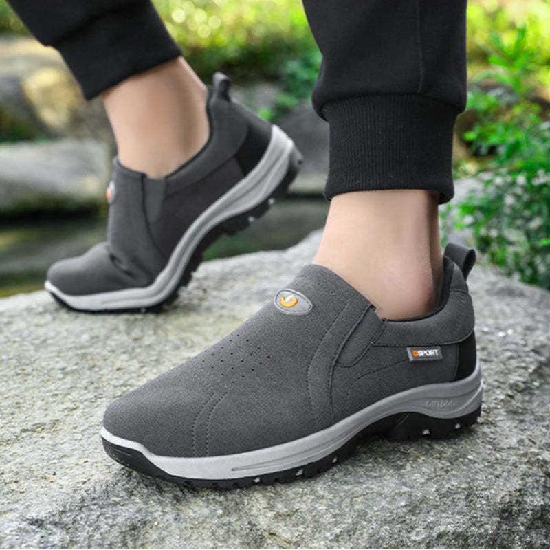 Men's Comfortable Breathable Lightweight Double Layer Waterproof Wide Toe Walking Shoes Orthopedic Shoes-SCSLUXE