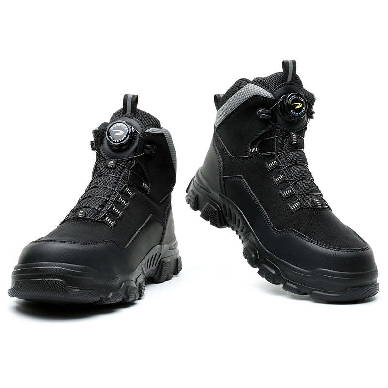 Men's Steel Toe Hand Stitched Cow Leather Boots Motorcycle Boots Work Boots Hiking Boots