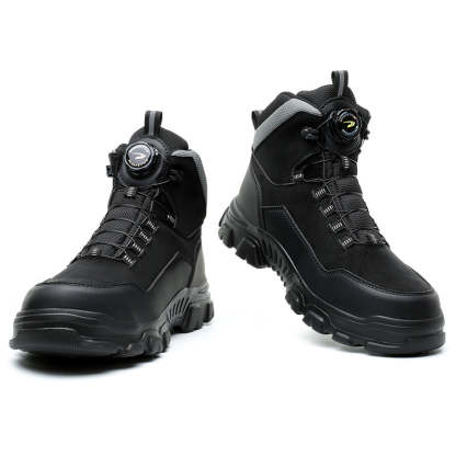 Men's Steel Toe Hand Stitched Cow Leather Boots Motorcycle Boots Work Boots Hiking Boots