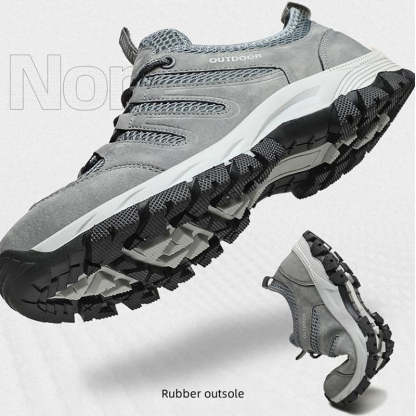Men's Genuine Leather Breathable Lightweight Arch Support Hiking Orthopedic Shoes