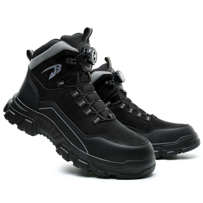 Men's Steel Toe Hand Stitched Cow Leather Boots Motorcycle Boots Work Boots Hiking Boots