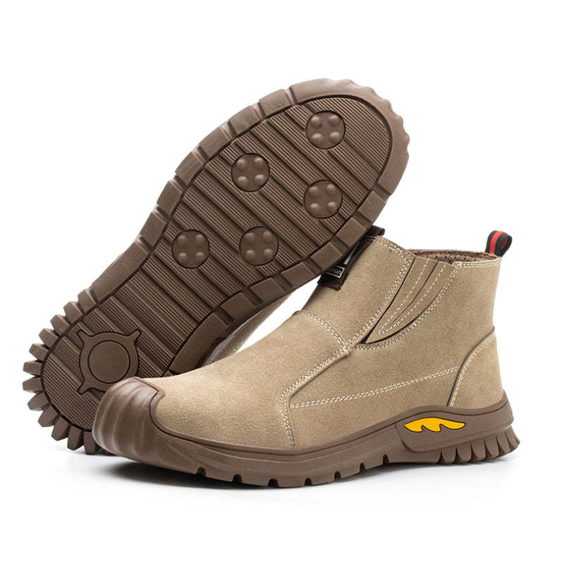 (🤜Work Hard for 5+ Years) Men's Anti-Smash Anti-Puncture Comfortable Lightweight Work Boots Waterproof Breathable Hiking Boots-SCSLUXE