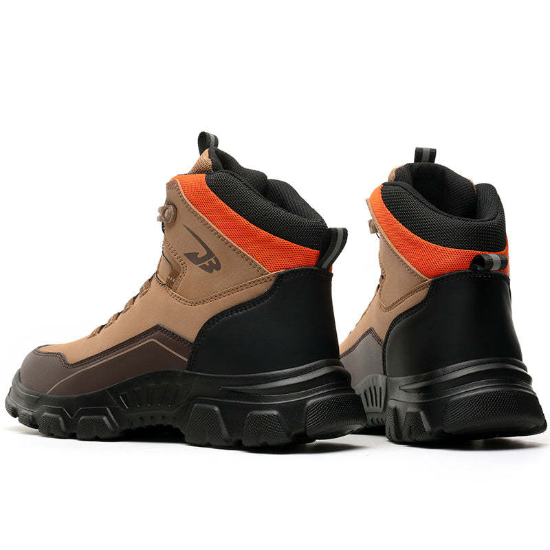 Men's Steel Toe Hand Stitched Cow Leather Boots Motorcycle Boots Work Boots Hiking Boots