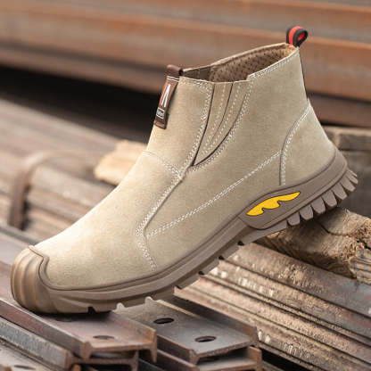 (🤜Work Hard for 5+ Years) Men's Anti-Smash Anti-Puncture Comfortable Lightweight Work Boots Waterproof Breathable Hiking Boots-SCSLUXE