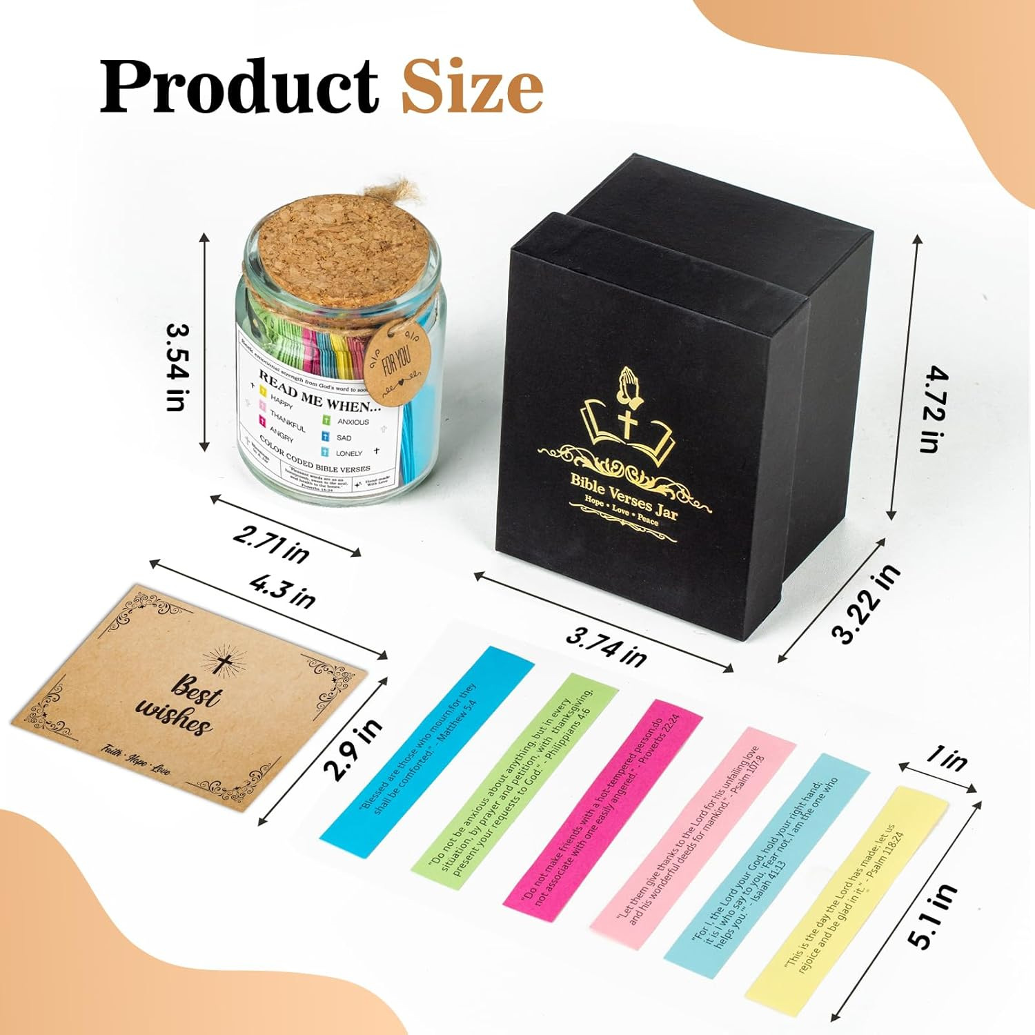 🔥Limited Time Discount🎁 ✝️Handmade Wooden Bible Verses Box - Daily Bible Verses (🎁 A Reminder of God's Words💖) 