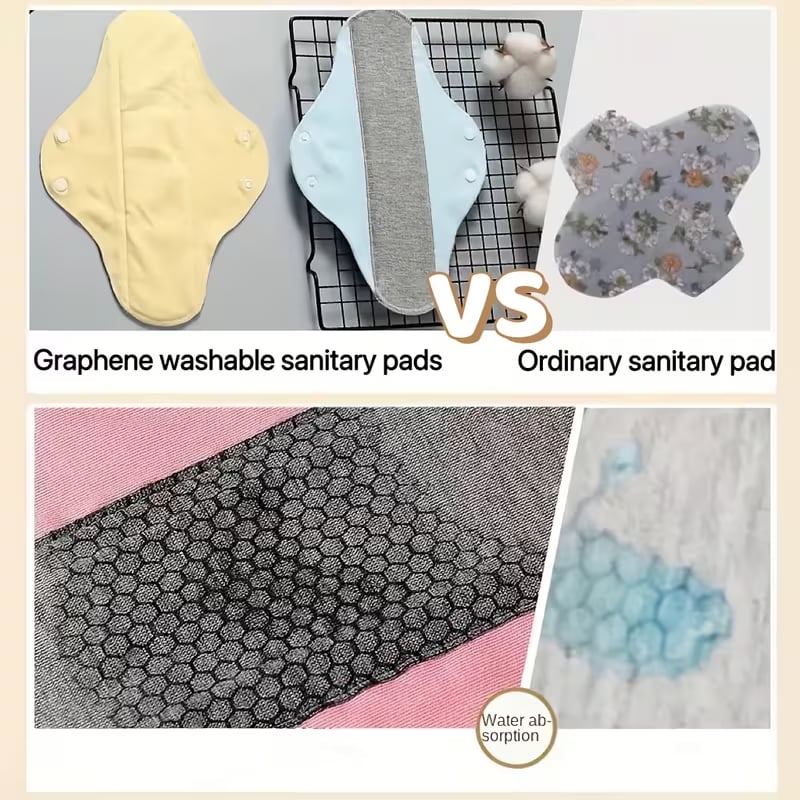 Washable Incontinence Pads for Elderly Care - 4-Pack with Leak-Proof Design 