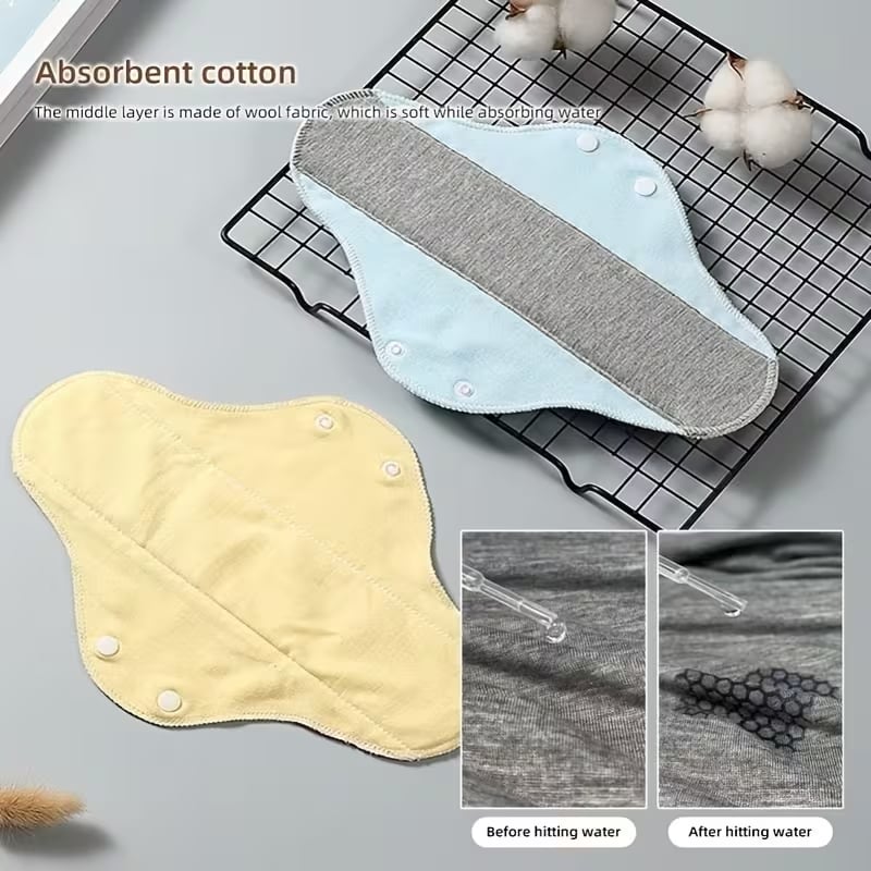 Washable Incontinence Pads for Elderly Care - 4-Pack with Leak-Proof Design 