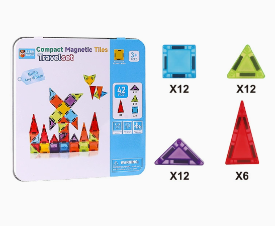 Mini Magnetic Tile Toys with Iron Box✨