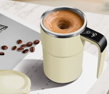 ✨Last Day 49% OFF - Electric coffee mug with a built-in LCD thermometer, perfect for brewing coffee, milk, cocoa, etc. 