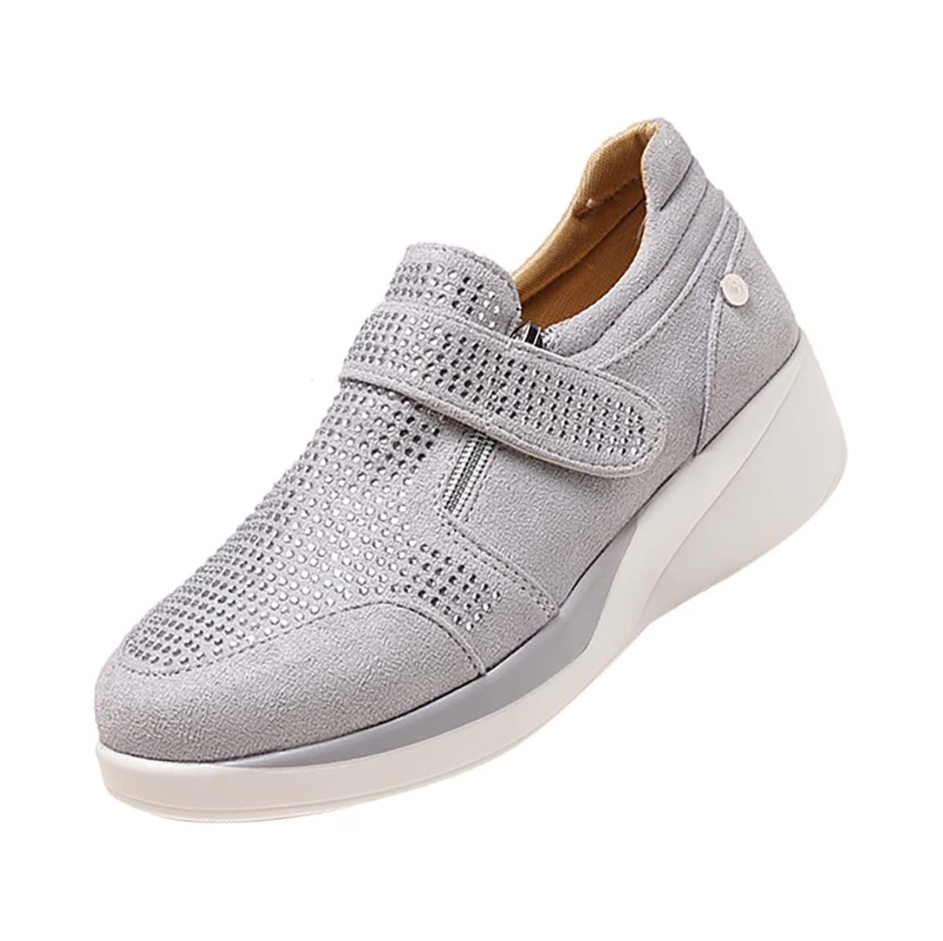 Wedge Heel Women’s Fashion Sneakers - Stylish Casual Sport Wedge Shoes for Daily Wear