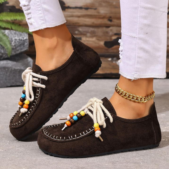 Colorful Beaded Moccasin Flats – Comfy & Cute for Everyday Vibes