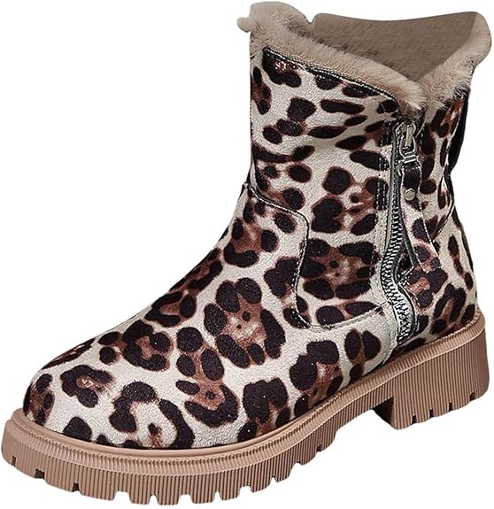 (⏳NOW ON: 70% OFF Sale! 🔥)Crzidha Vintage Snow Boots for Women,Warm Fleece Lined