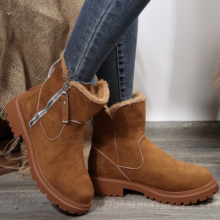 (⏳NOW ON: 70% OFF Sale! 🔥)Crzidha Vintage Snow Boots for Women,Warm Fleece Lined