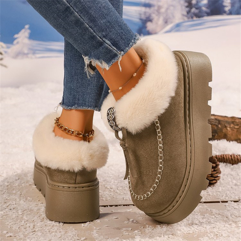 Winter New Thick-Soled Fleece-Lined Tassel Snow Boots