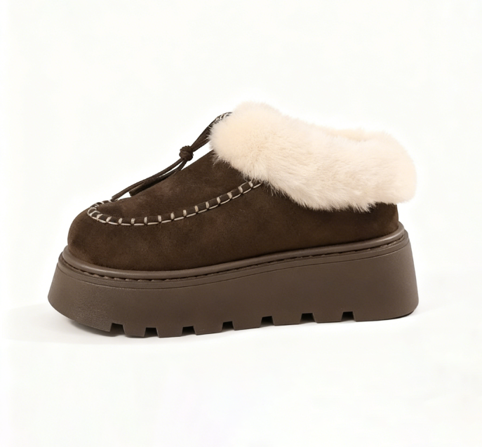 Winter New Thick-Soled Fleece-Lined Tassel Snow Boots