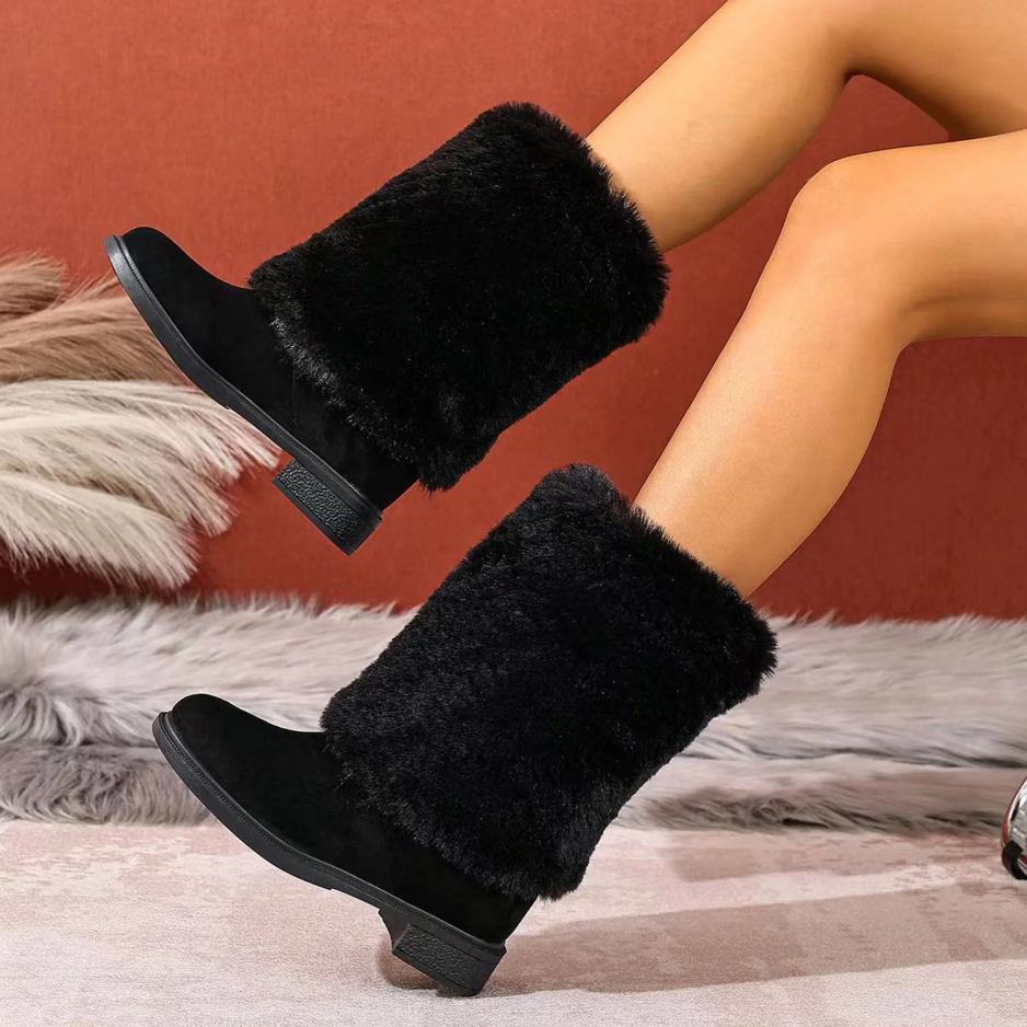 Long Faux Fur Cuff Winter Boots: Cozy & Vibrant Styles for Cold Days