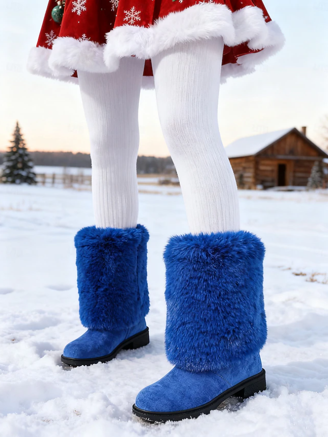 Long Faux Fur Cuff Winter Boots: Cozy & Vibrant Styles for Cold Days