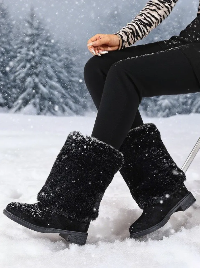 Long Faux Fur Cuff Winter Boots: Cozy & Vibrant Styles for Cold Days