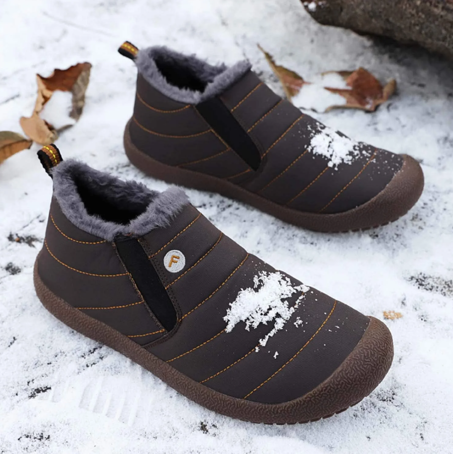 Winter Snow Boots Slip-on Water Resistant Booties Anti-Slip Lightweight Ankle Boots