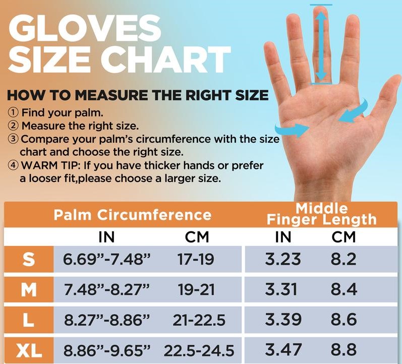 Winter Gloves Women Men Ski Gloves Liners Thermal Warm Touch Screen