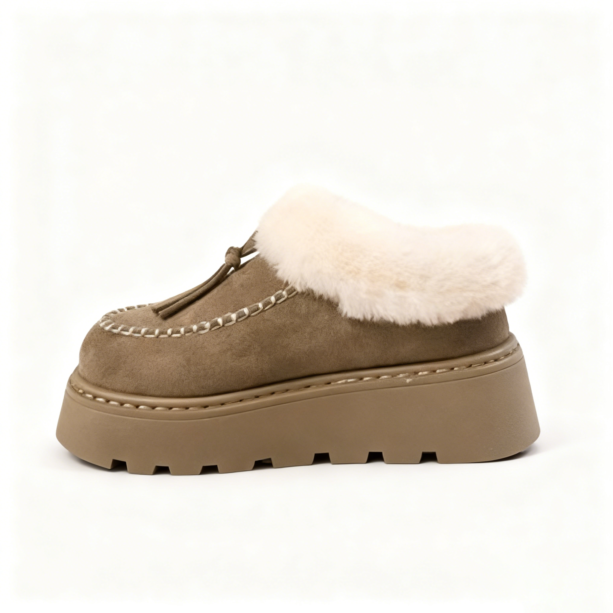 Winter New Thick-Soled Fleece-Lined Tassel Snow Boots
