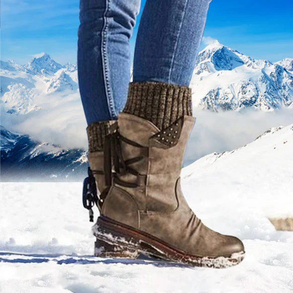 (⏳NOW ON: 70% OFF Sale! 🔥)Women’s Winter Warm Plush Boots – Strap Design, Plus Size, Waterproof, Soft Lightweight Anti-Slip Sole