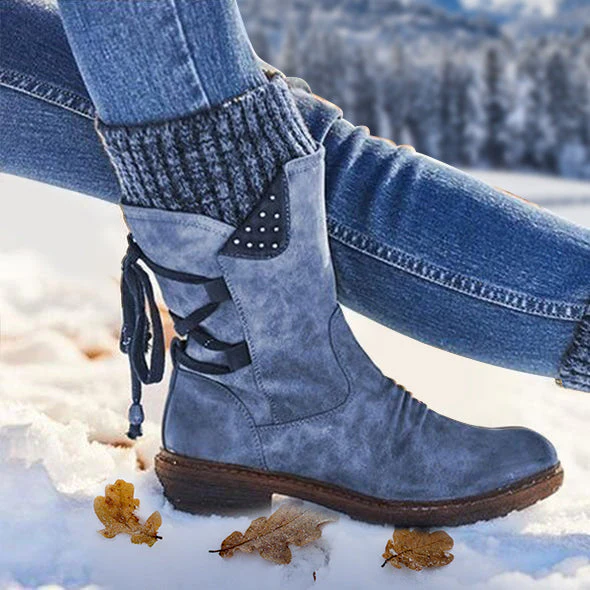 (⏳NOW ON: 70% OFF Sale! 🔥)Women’s Winter Warm Plush Boots – Strap Design, Plus Size, Waterproof, Soft Lightweight Anti-Slip Sole