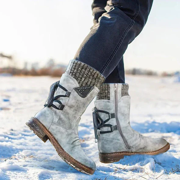 (⏳NOW ON: 70% OFF Sale! 🔥)Women’s Winter Warm Plush Boots – Strap Design, Plus Size, Waterproof, Soft Lightweight Anti-Slip Sole