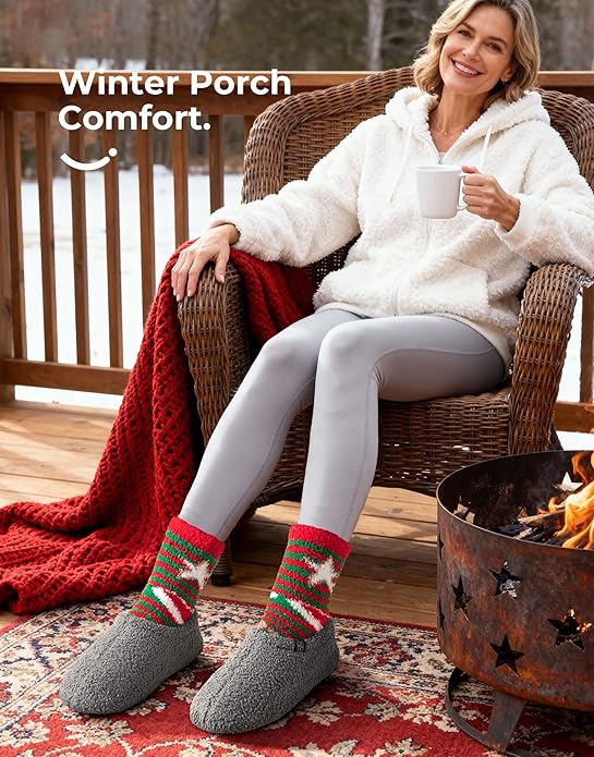 Women Memory Foam Loafer Slippers With Fuzzy Curly Fur And Cozy Fleece Lining