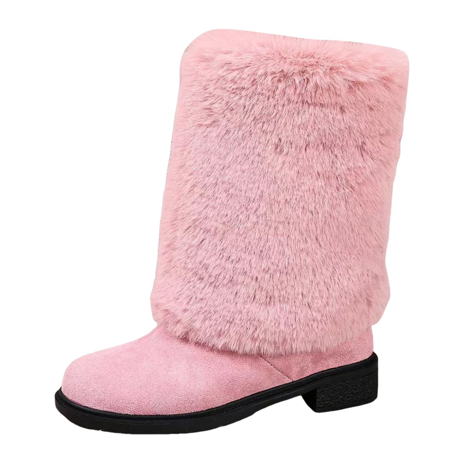 Long Faux Fur Cuff Winter Boots: Cozy & Vibrant Styles for Cold Days