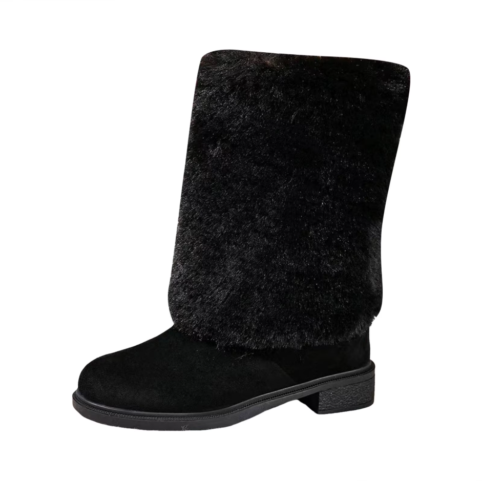 Long Faux Fur Cuff Winter Boots: Cozy & Vibrant Styles for Cold Days