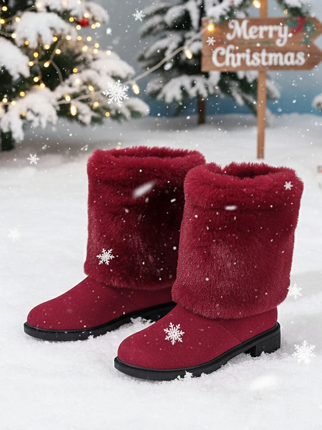 Long Faux Fur Cuff Winter Boots: Cozy & Vibrant Styles for Cold Days