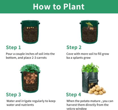10 Gallon Potato Grow Bags with Harvest Window 