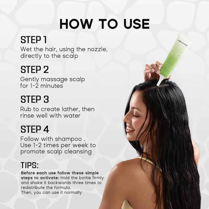 Biotin,Rosemary Mint Herbal Scalp Scrub shampoo 