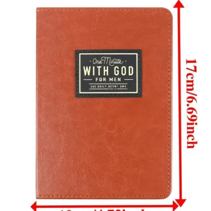 One Minute with God for Men, 365 Days Devotional Journal, Portable Daily Reflections Book
