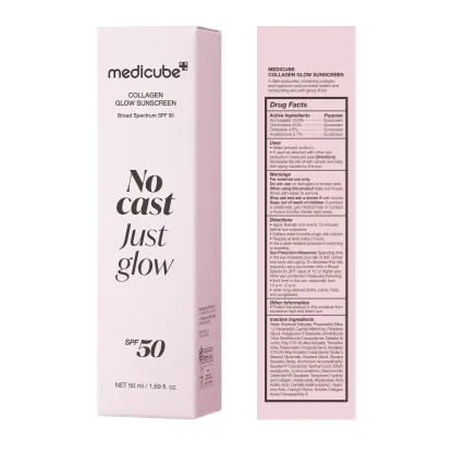 No Cast Just Glow Collagen Sunscreen | SPF 50 Broad Spectrum Face Sunscreen | Lightweight, Non-Sticky, Hydrating Formula 