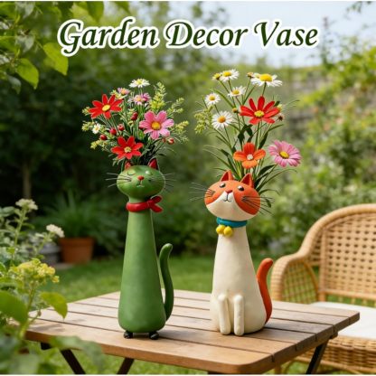 Handmade Quirky Dog/Cat-Shaped Vase - Shaped Flower Vase for Desk Shelf Decor 