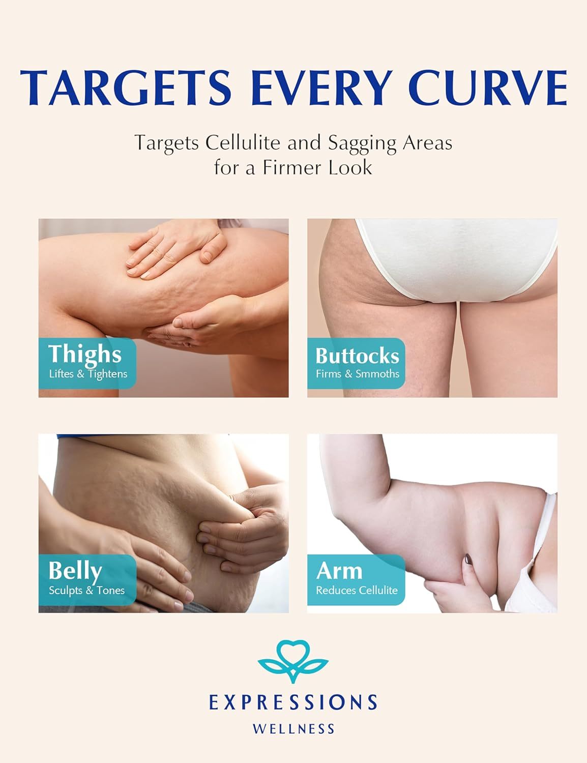 Skin Tightening Cellulite Cream for Body: Golden Sweat Hot Cream for Loose Skin