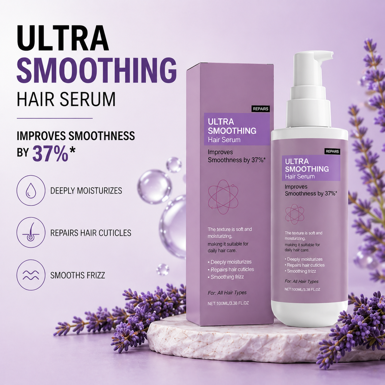 Ultra Smoothing Hair Serum – Reduce Frizz & Deep Hydration 