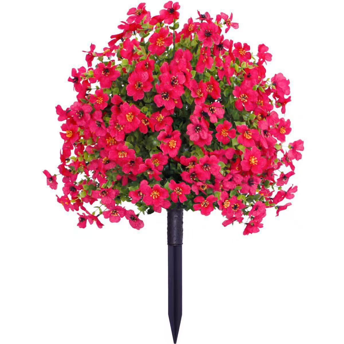 🌸 Artificial Flowers for Outdoor Indoor Garden Home Decoration, Faux Flower Daisy with Eucalyptus Leaves Fake Plants Greenery Boxwood Porch Patio, Artificial Mixed Flower 🌿 