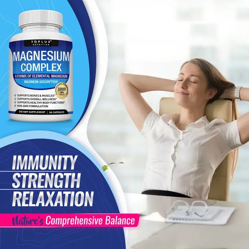 Toplux Magnesium Complex 8 Essential Magnesium Supplement 1000mg