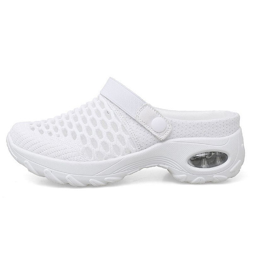 Plus Size Closed Toe Platform Wedge Slides – Breathable Mesh Sporty Sandals | Lightweight Chunky Sole New Arrival
