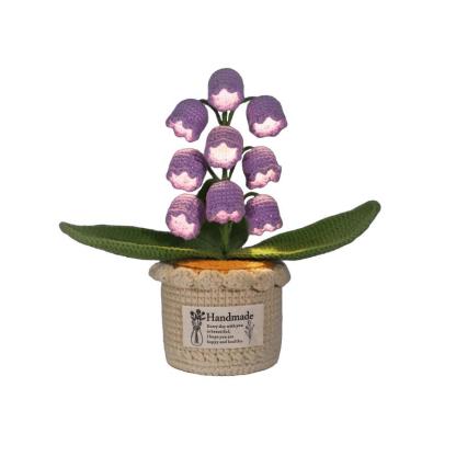 Handmade Crocheted Lily of the Valley LED Lantern - Valentine's Day