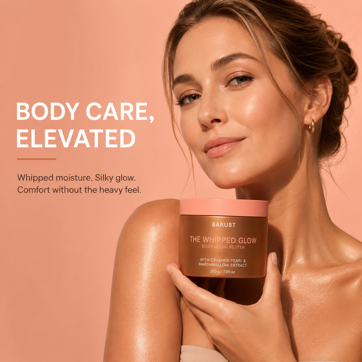 ✨ Glow Like a Pearl! Whipped Body Butter with Marshmallow Extract – Ultra-Hydrating, Luminous Finish 