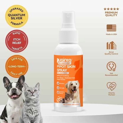 Itch Relief Spray –Vet Recommended Skin Soothing Quantum Silver Spray for Dogs & Cats