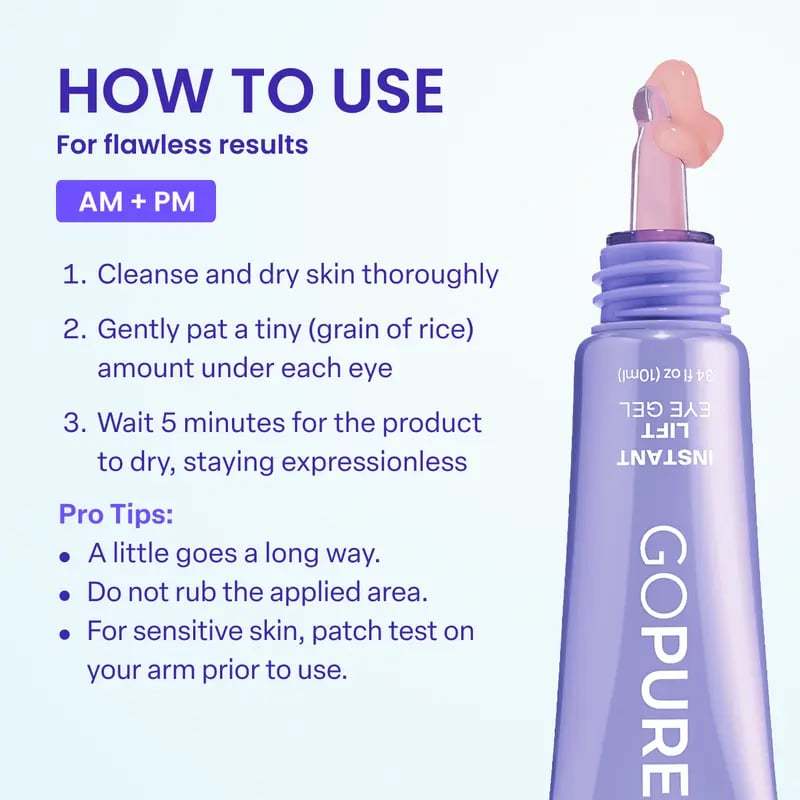 🏆 Top Rated! 80K+ SOLD! ⚡ Flash Sale: GOPURE™ Instant Lift Eye Gel. Say goodbye to bags & wrinkles！🕒 